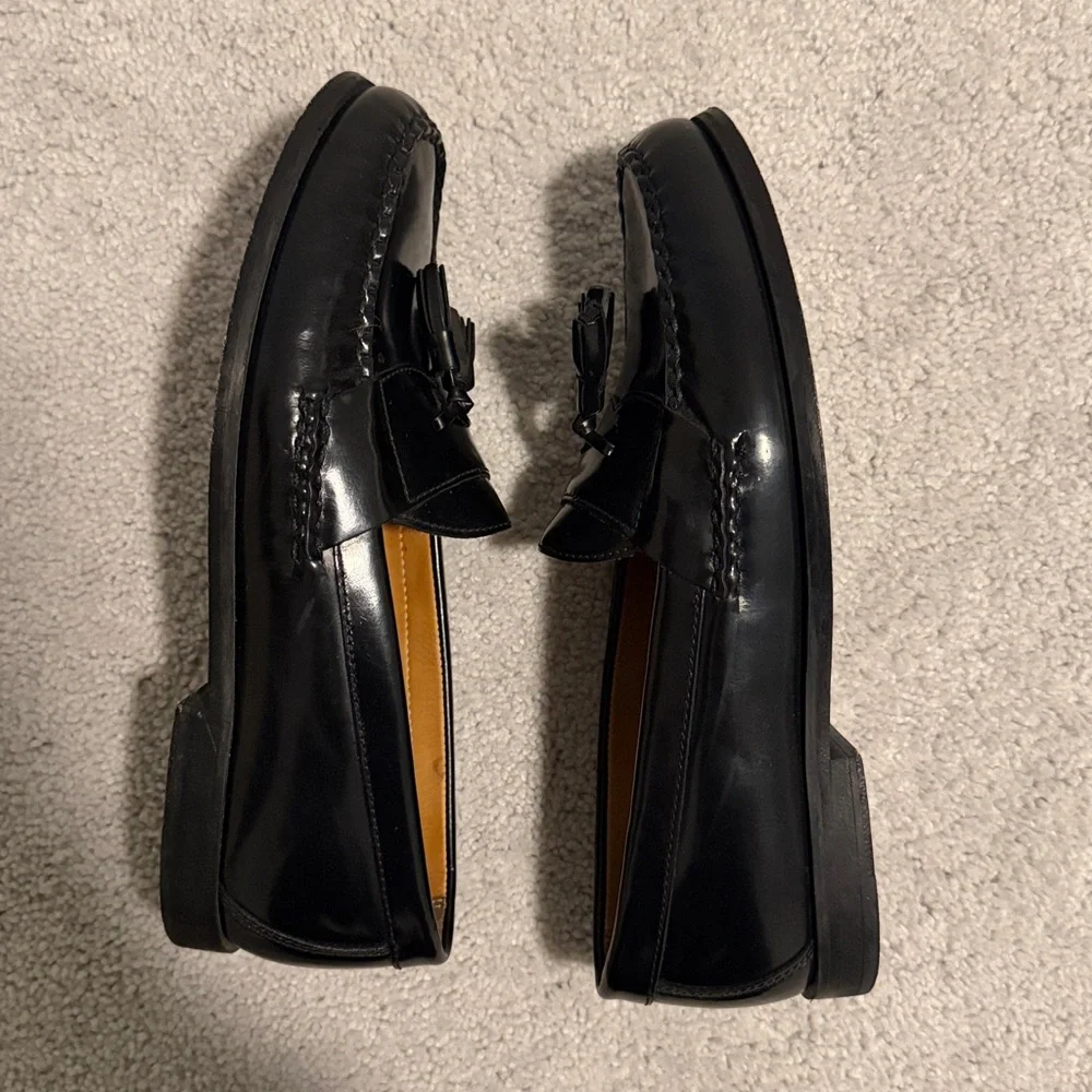 Johnston & Murphy black loafers with tassel, only worn 1x - Picture 3 of 4